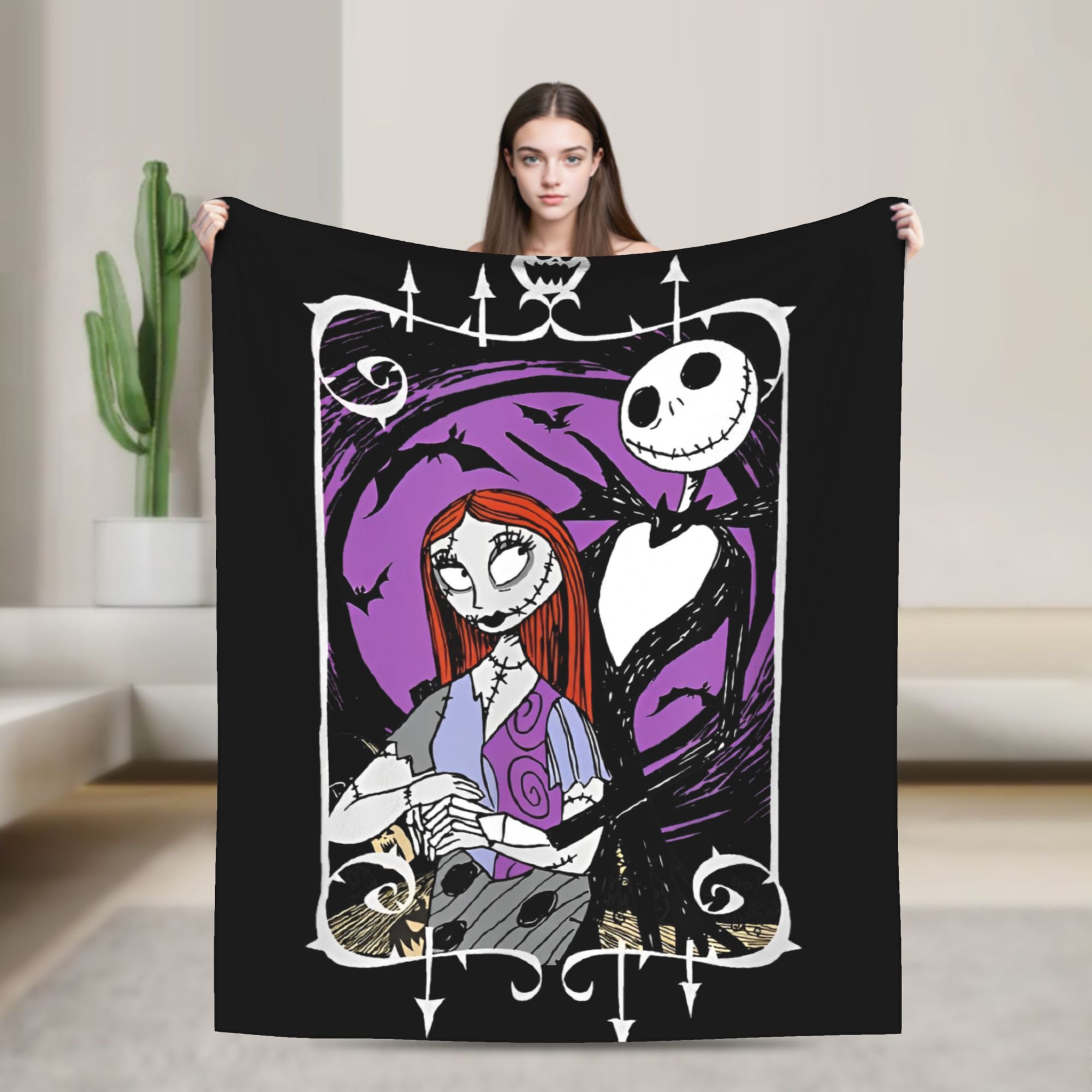 Nightmared Before Christmas Ja - огляд і ціна Christmas Throw Blanket