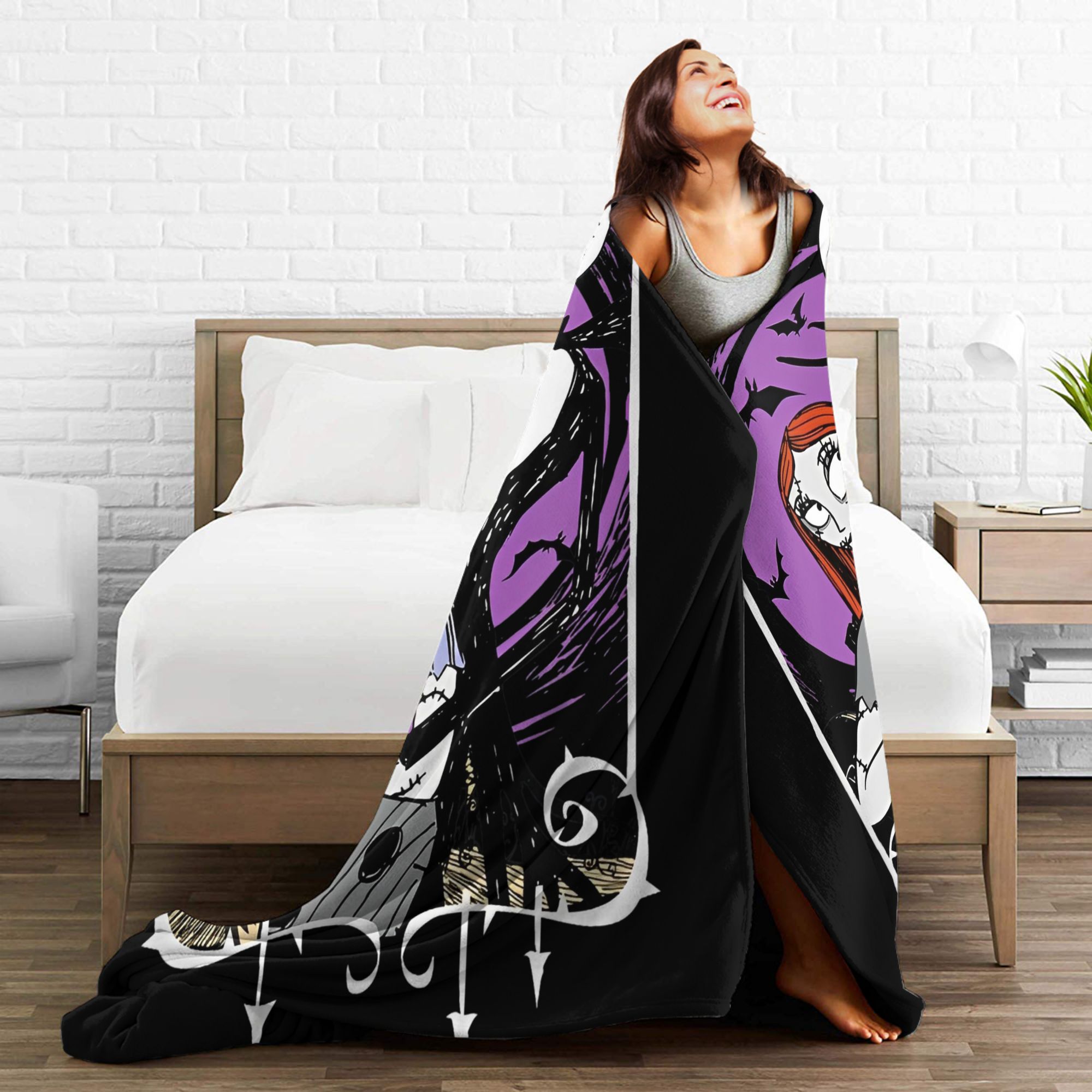 Nightmared Before Christmas Ja - огляд і ціна Christmas Throw Blanket