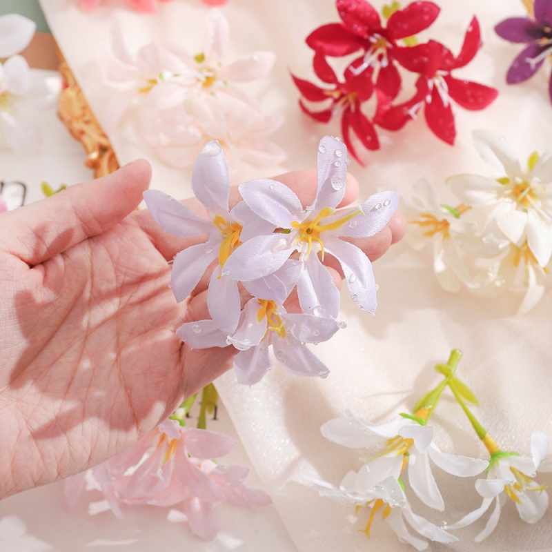 10Pcs Artificial Flower Heads  - огляд і ціна Christmas Wreath Fake