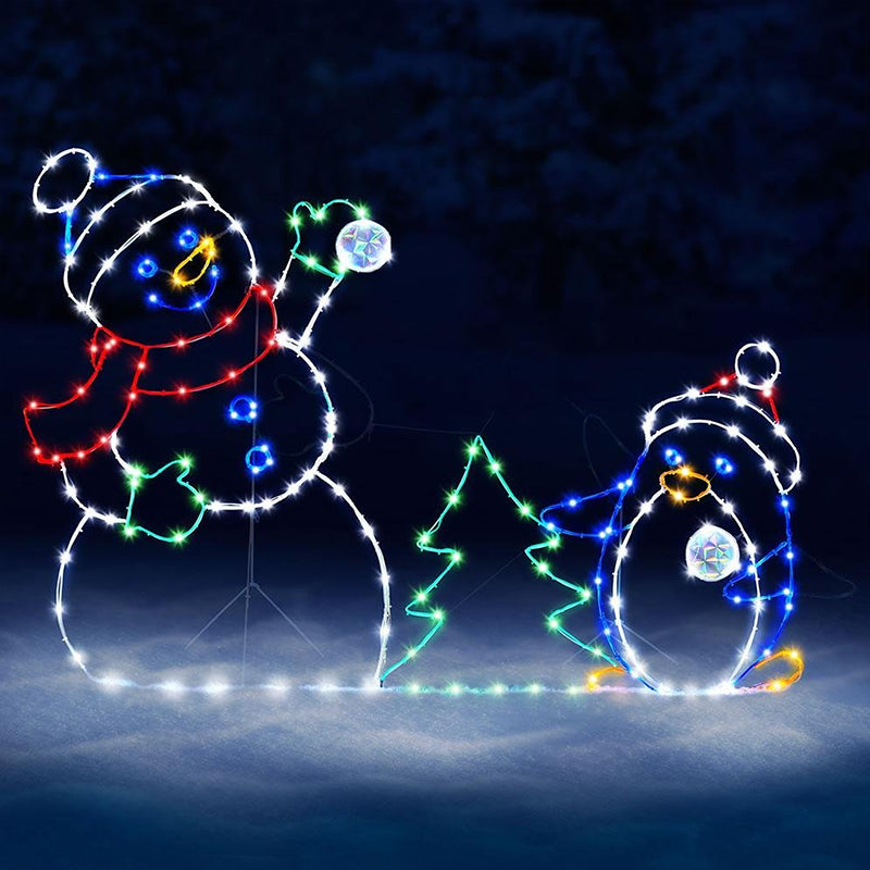 Animated LED Snowman Ornament  - огляд і ціна Christmas Lights Outdoor