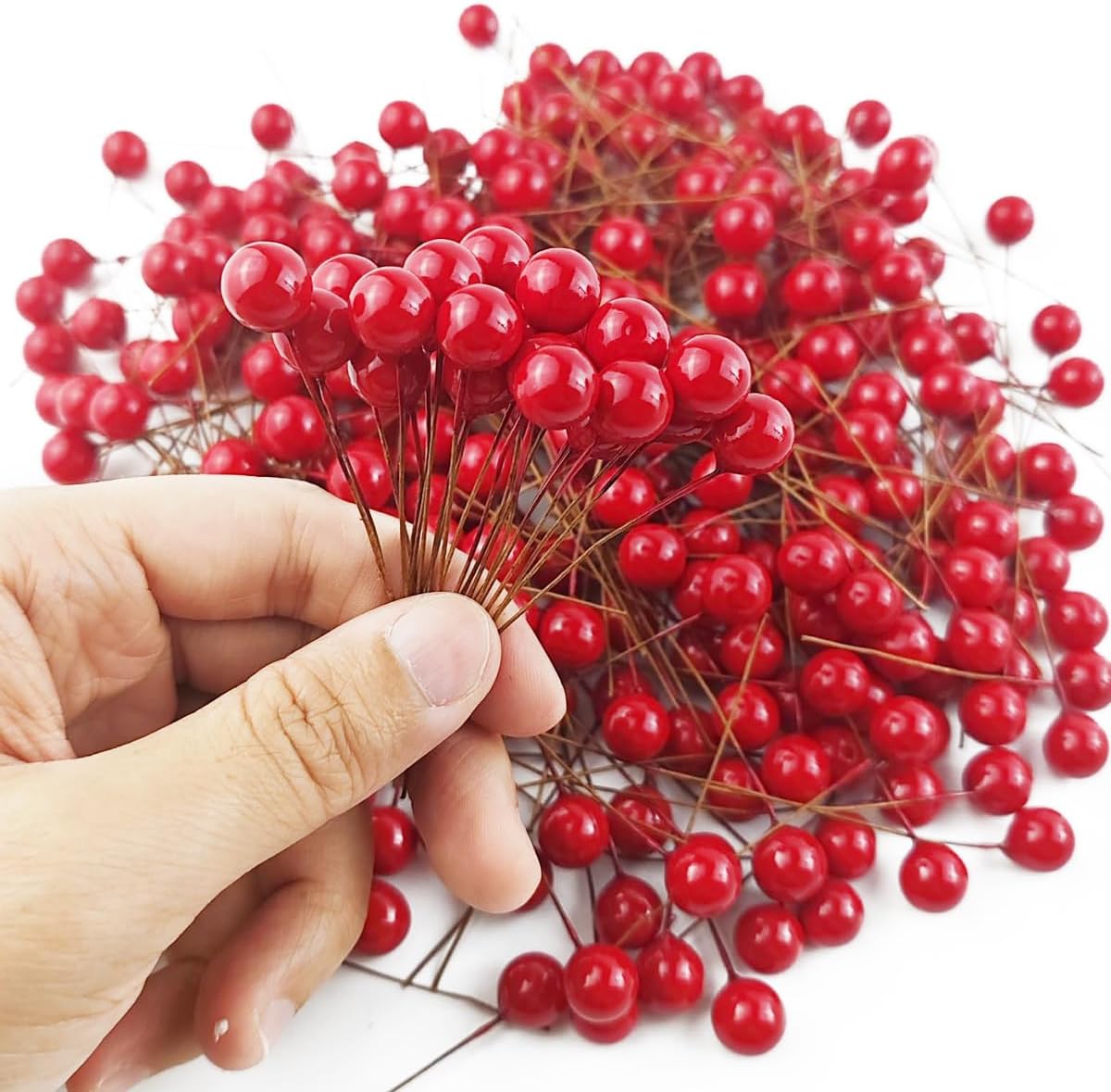 Artificial Holly Berries Mini  - огляд і ціна Christmas Wreath Fake