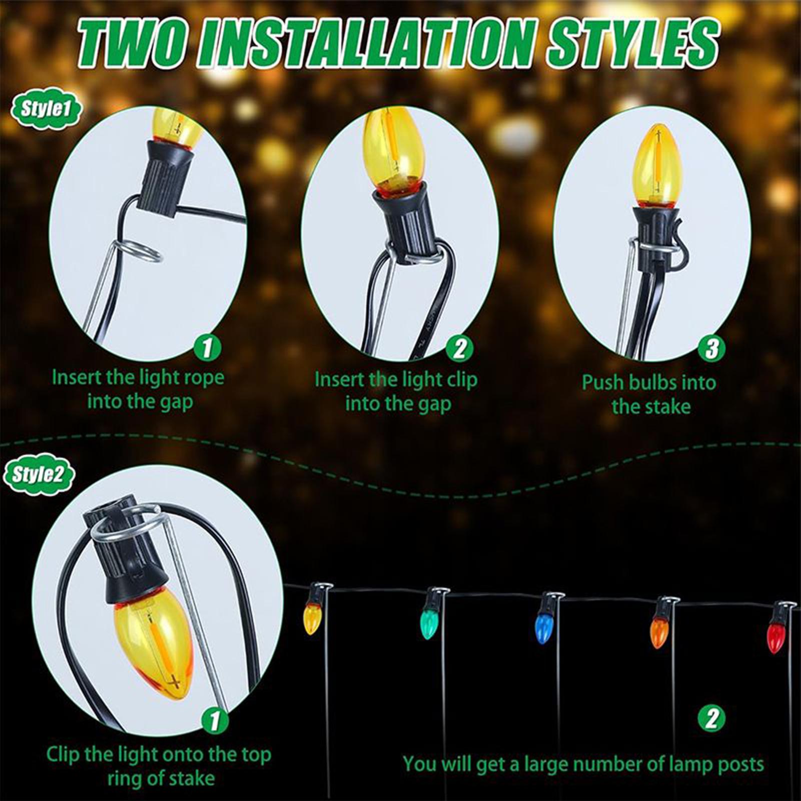 Christmas Light Stakes 12-Inch - огляд і ціна Christmas Lights Outdoor