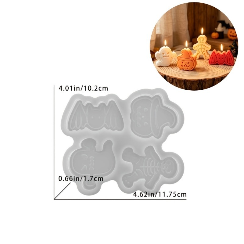 4-cavity silicone resin mold s - огляд і ціна Holiday Candle Set