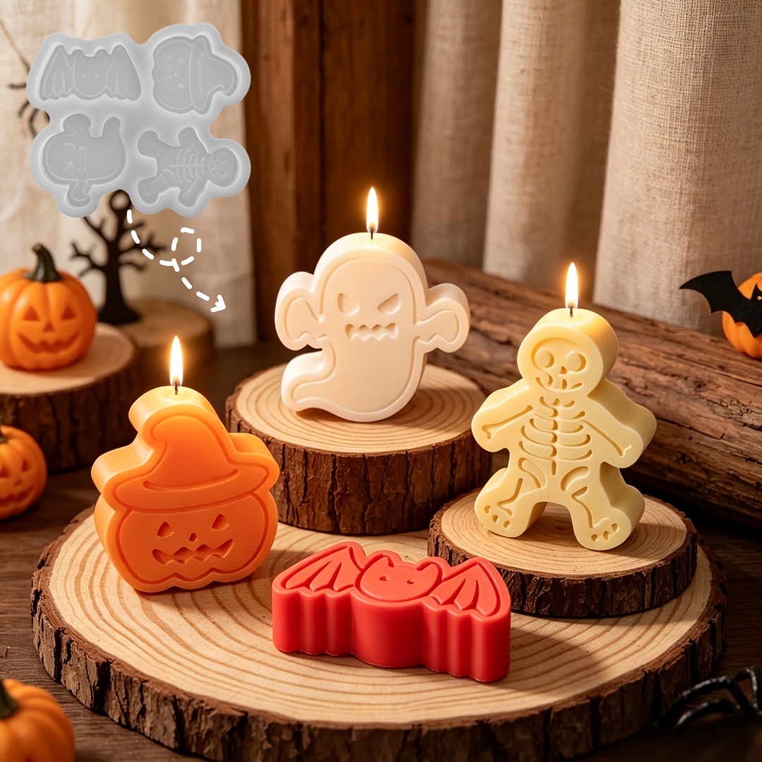 4-cavity silicone resin mold s - огляд і ціна Holiday Candle Set